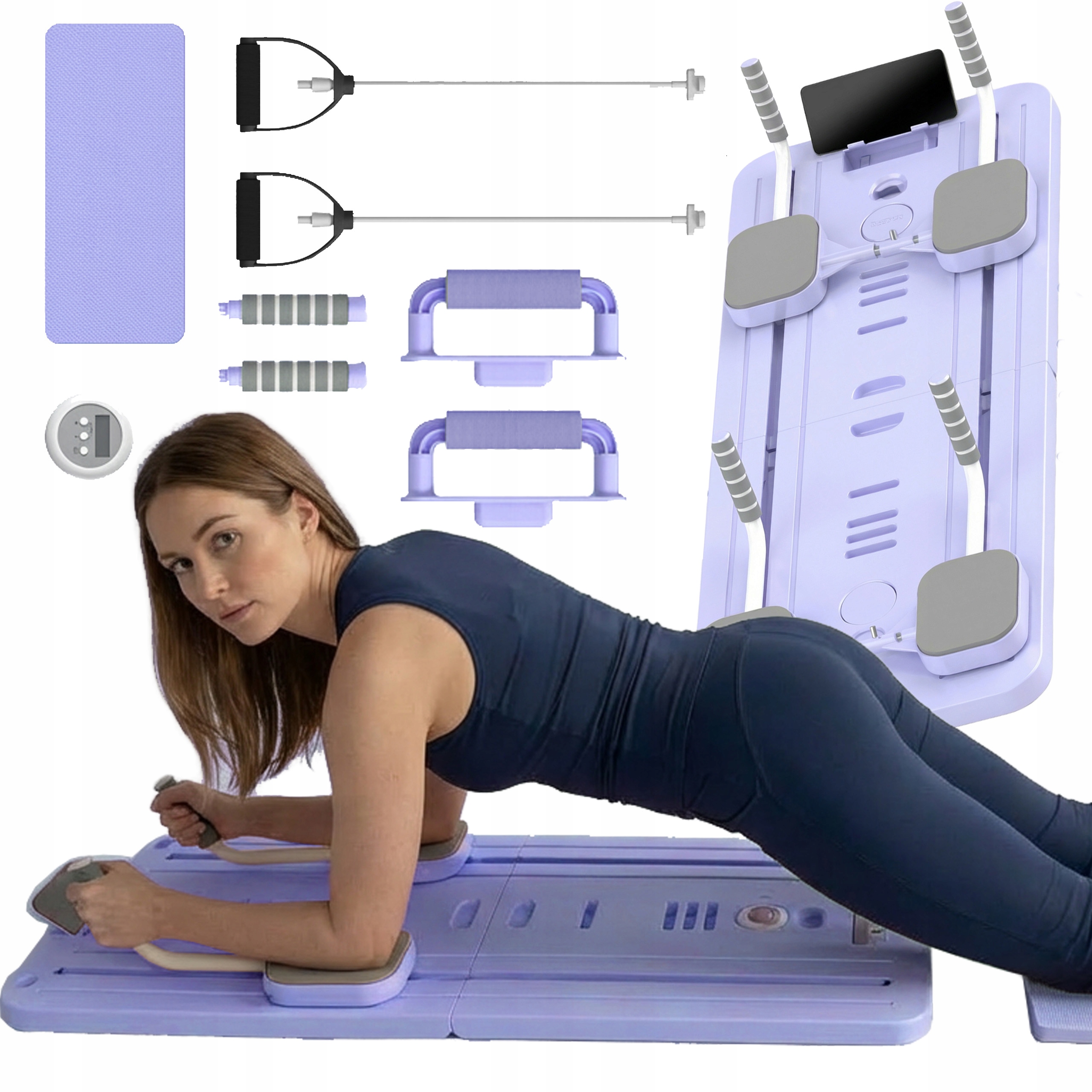 Pilates reformer deska na cvičení pilates jógy fitness kliky počítadlo