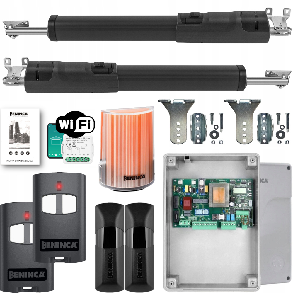 Beninca KTOM50M.P Zestaw Napęd do 10m 2 piloty Lampa WiFi jak Bob Tom 50