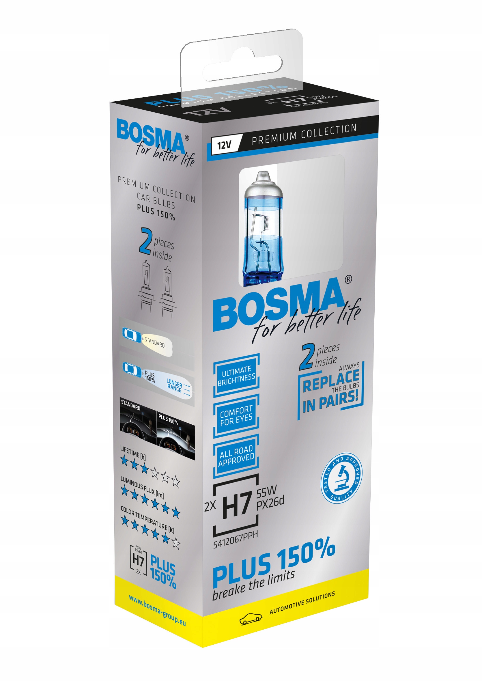

Żarówki Bosma Plus +150% H7 12V 55W 2szt