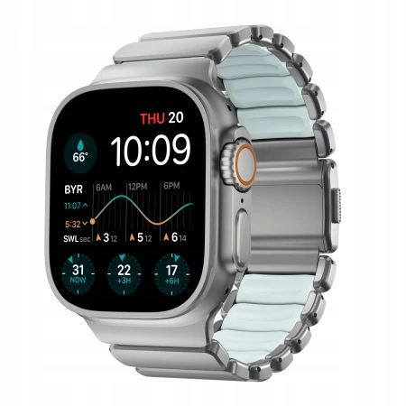 Nomad elegantný pevný titánový remienok pre Apple Watch, Ultra, Se volt Fkm