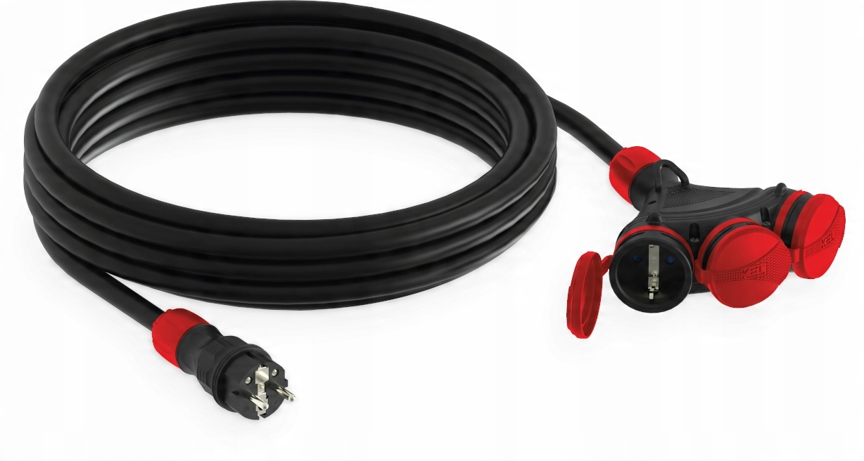 

Przedłużacz gumowy X3 IP54 5M 3X1,5 H05RR-F Cz-cz