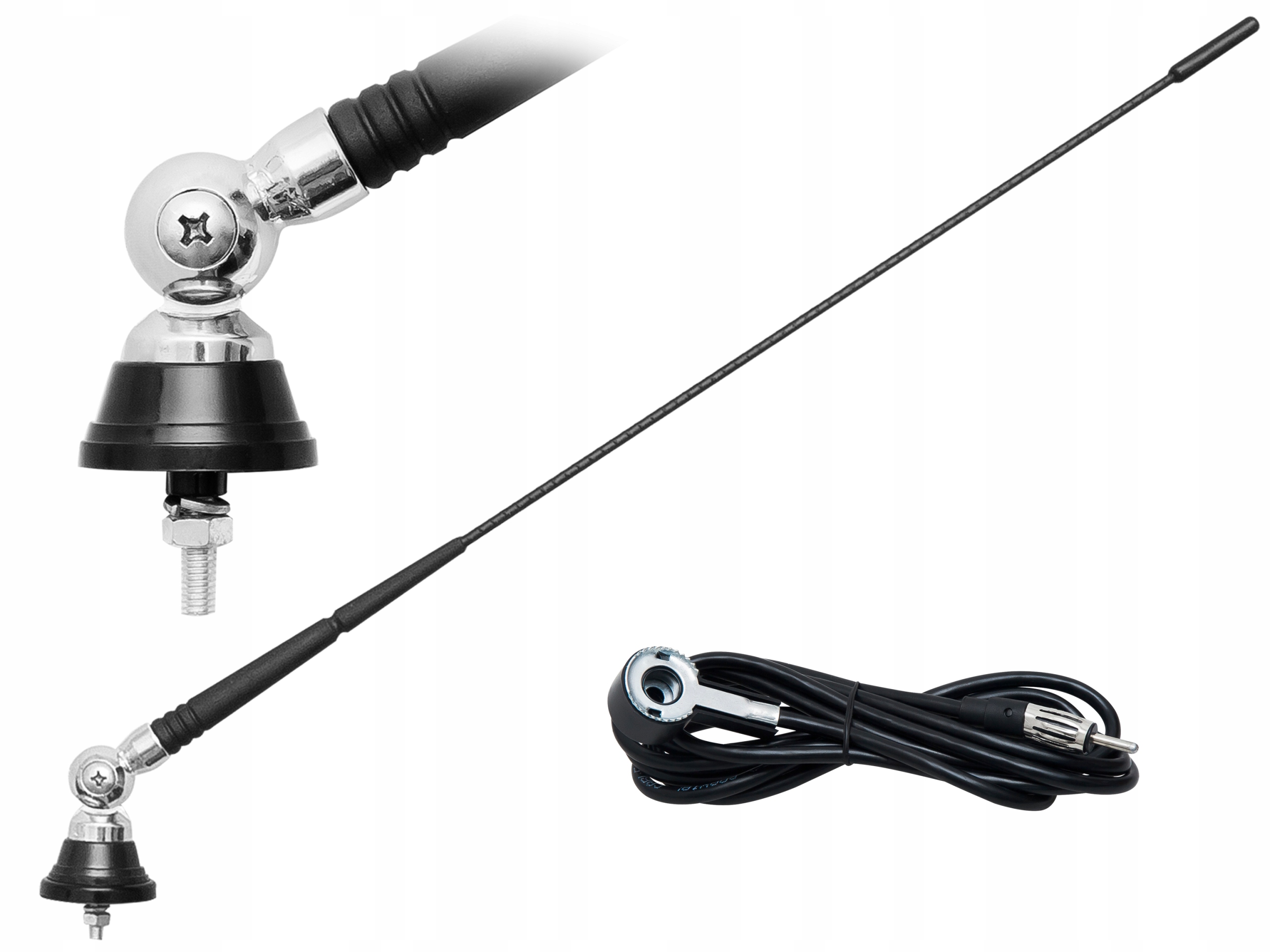 ANTENA DO RADIA SAMOCHODOWA DACHOWA 45cm 450mm PRZEWÓD 190cm PASYWNA ŁAMANA EAN (GTIN) 5900804078814