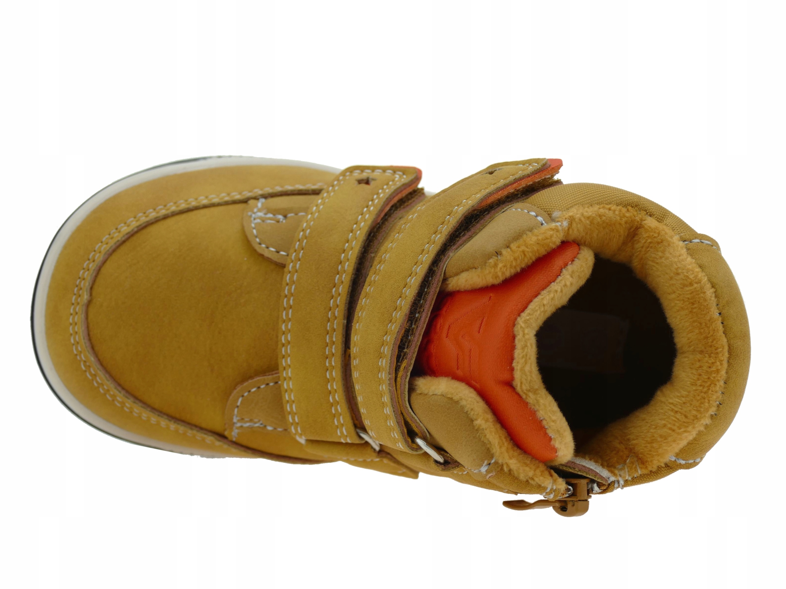 CHŁOPIĘCE TRZEWIKI PÓŁBUTY DZIECIĘCE BUTY PRZEJŚCIOWE NA RZEPY LEKKIE R.25 Kolor żółty