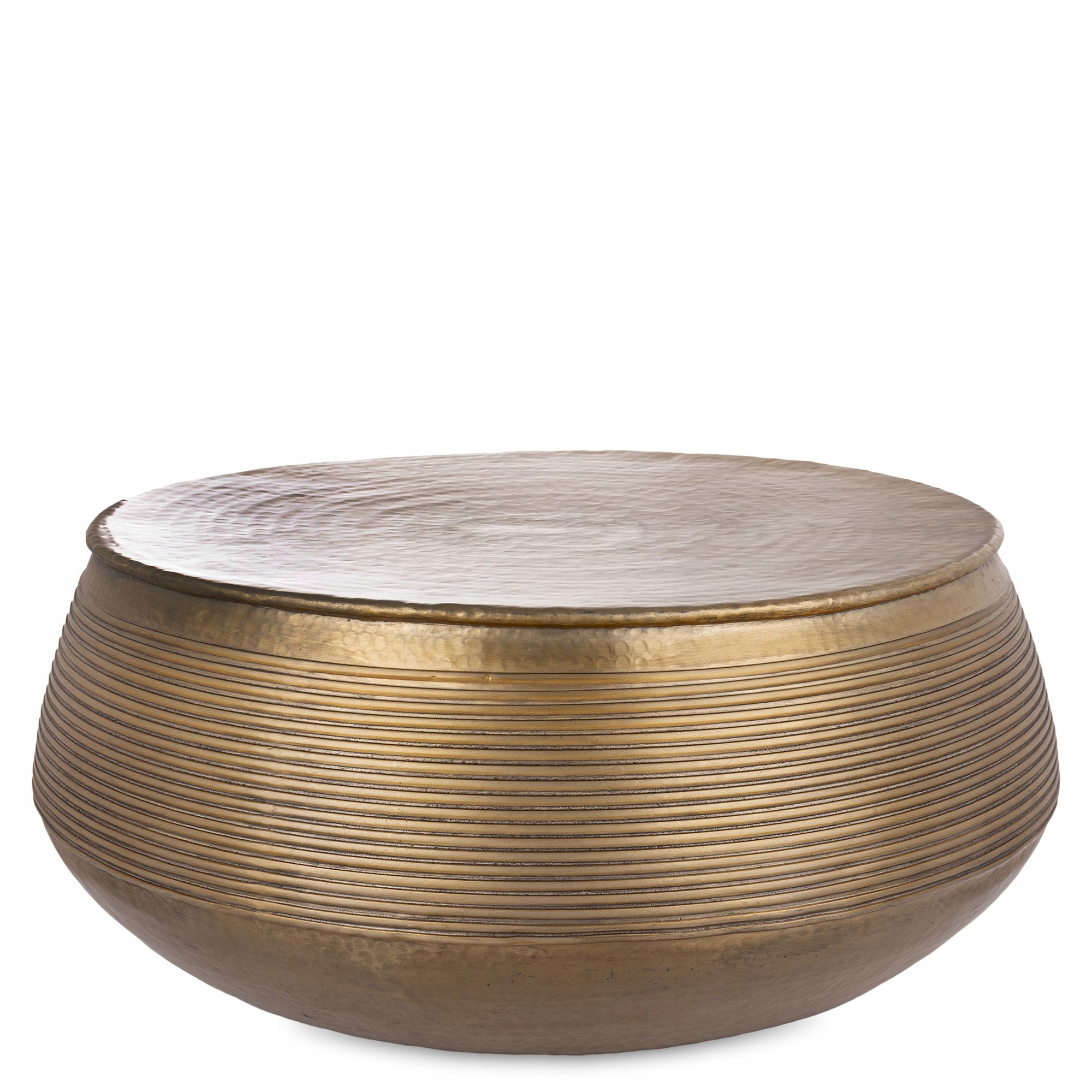 Konferenční stolek, retro pomocný, dekorativní, zlatý, kovový