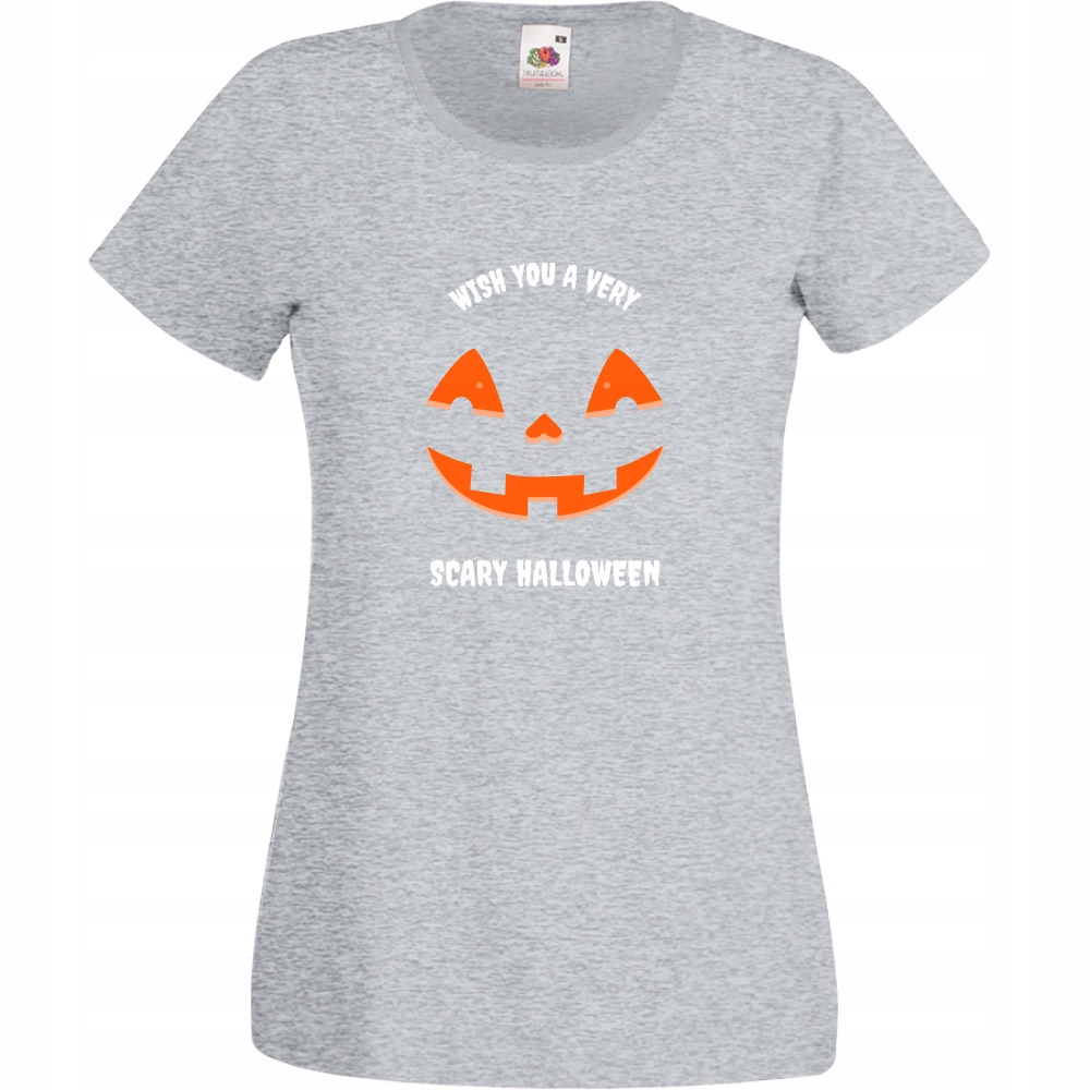 

Koszulka scary halloween dynia M szara