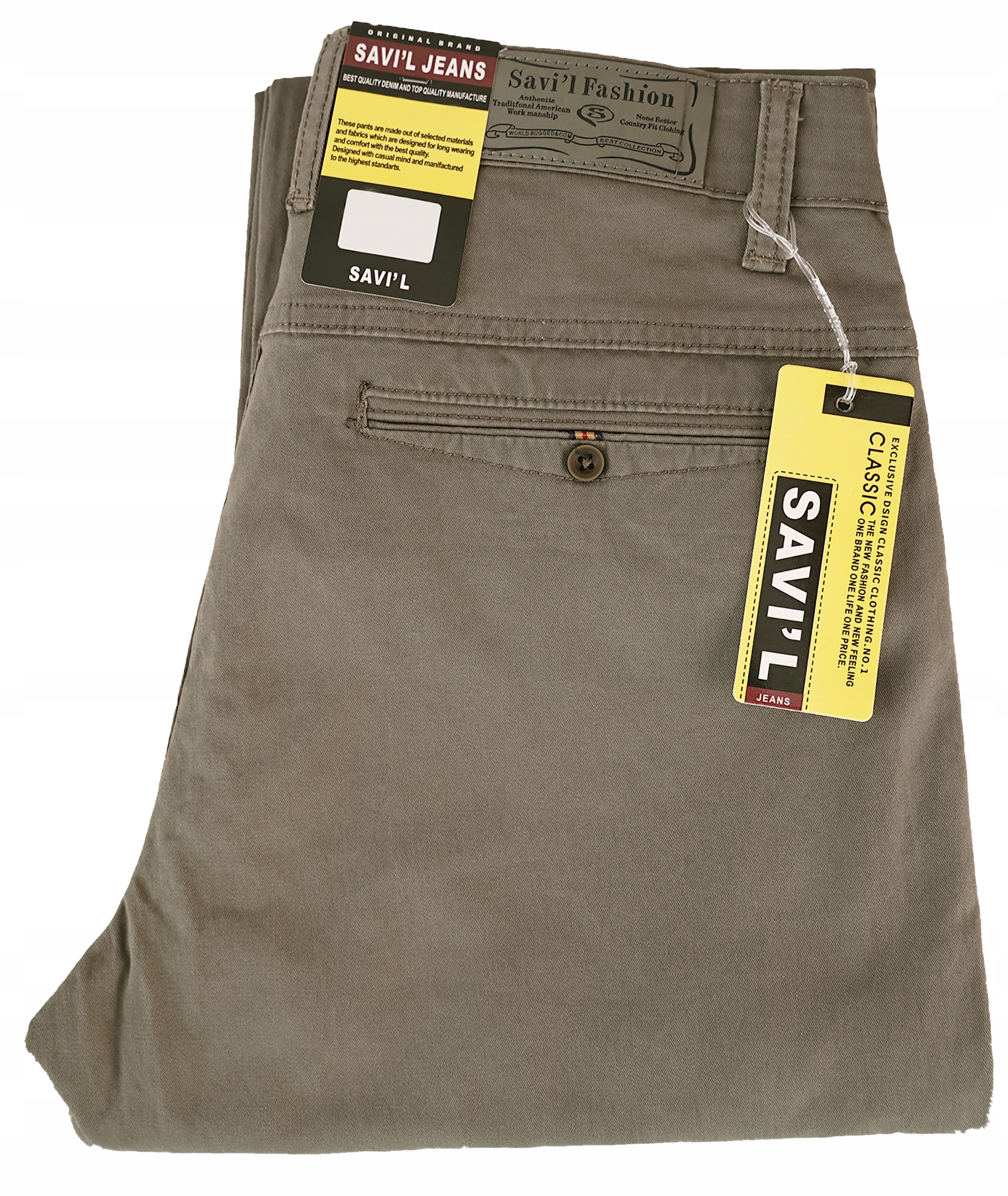 Spodnie Męskie Bawełniane Cienkie Jasne Beżowe Chinosy Materiałowe W38 L32