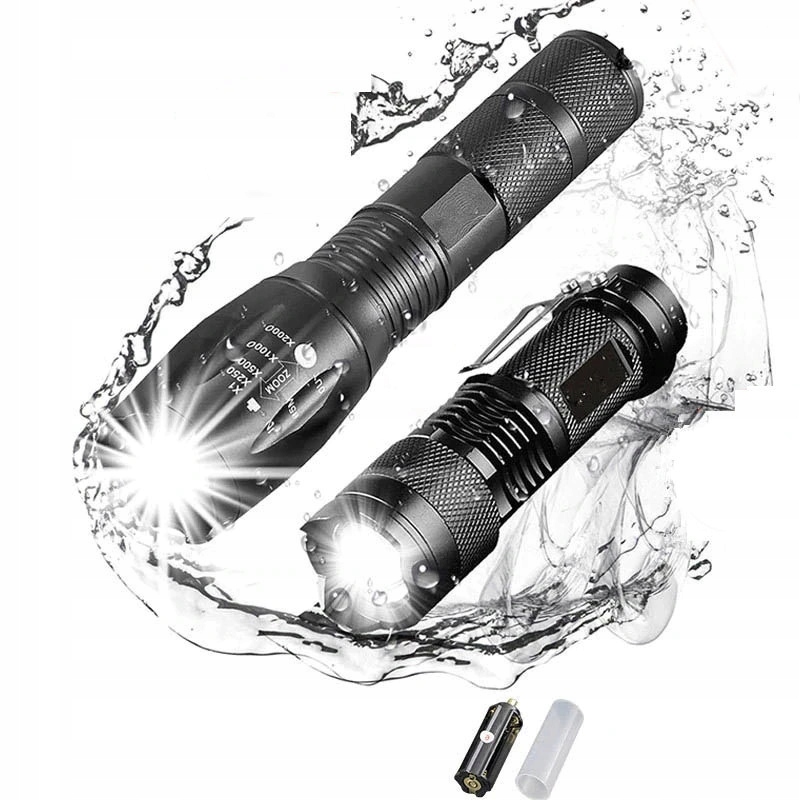 ZESTAW 2x LATARKA TAKTYCZNA WOJSKOWA +WALIZKA EAN (GTIN) 5905544800107