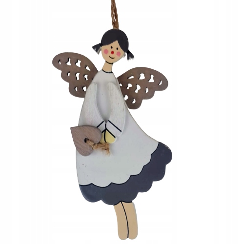 

Zawieszka Drwniany Anioł Z z sercem