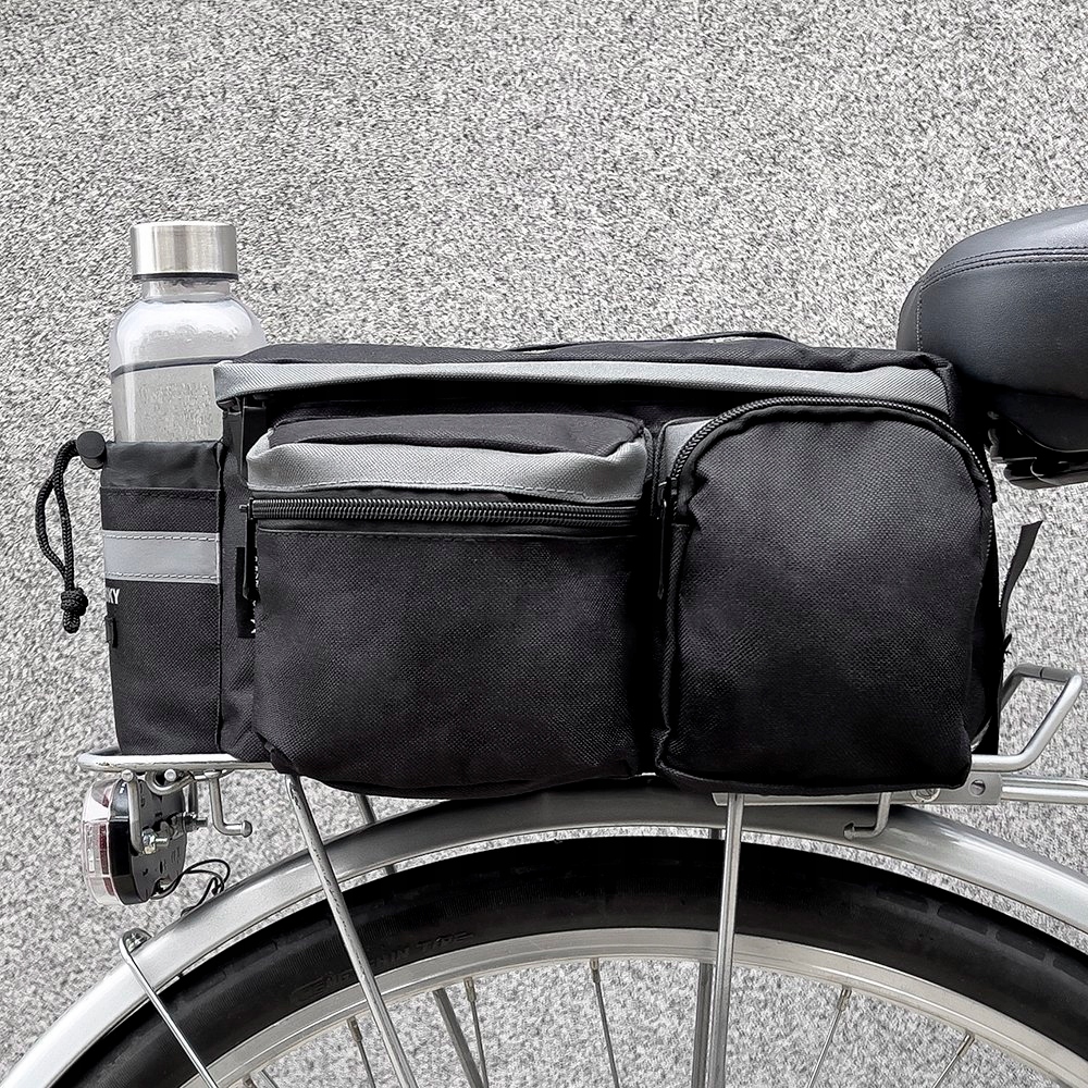 SAKWA ROWEROWA TORBA NA BAGAŻNIK NA ZAKUPY SAKWY NA ROWER 6L PASEK NA RAMIĘ Model WBB3BK