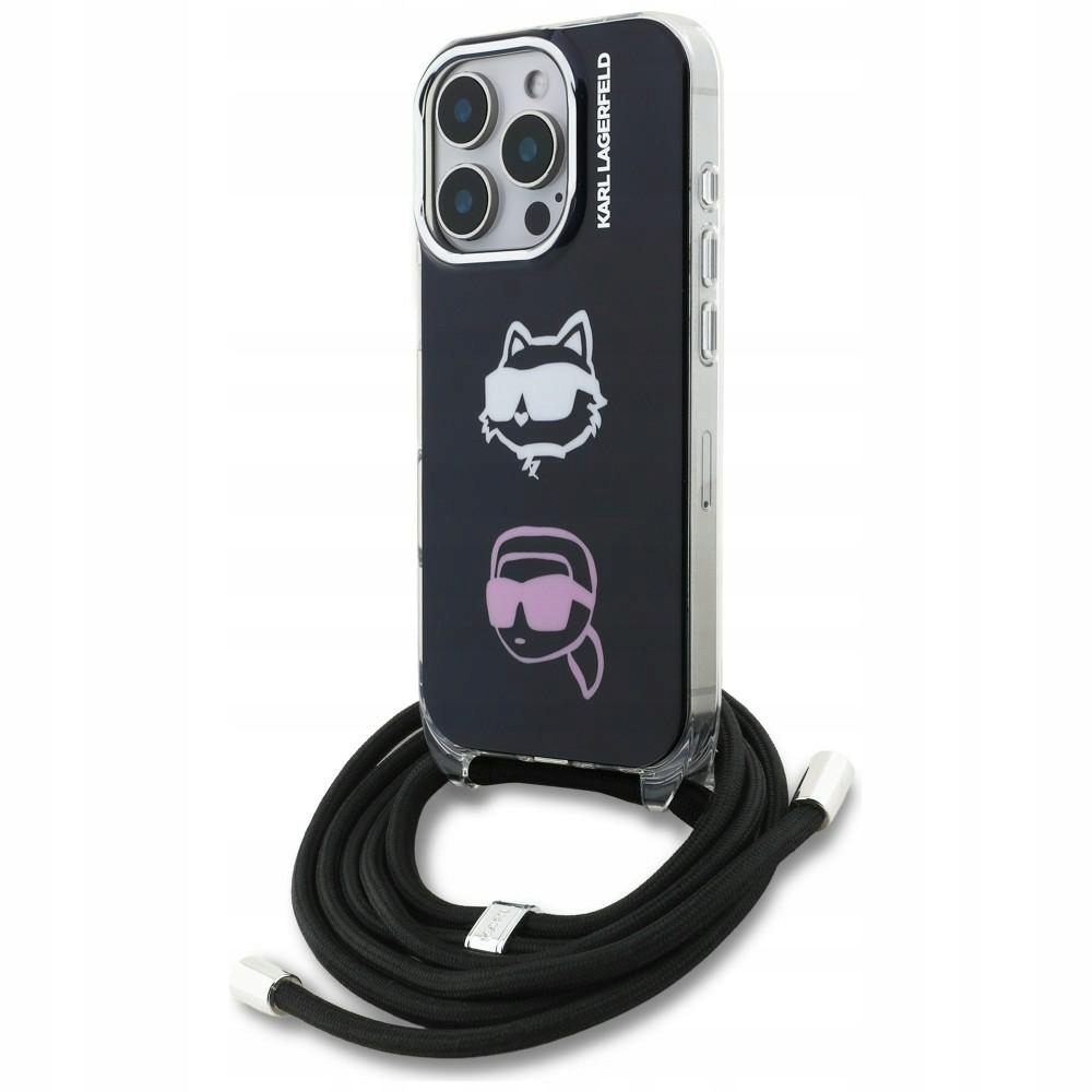 Pouzdro Karl Lagerfeld Pouzdro Crossbody Karl&Choupette Head pro iPhone 16 Pro Max
