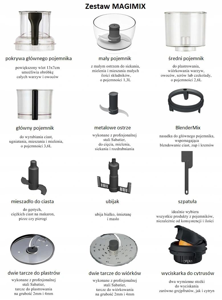 Magimix 5200XL srebrny, 30 lat gwarancji Marka Magimix