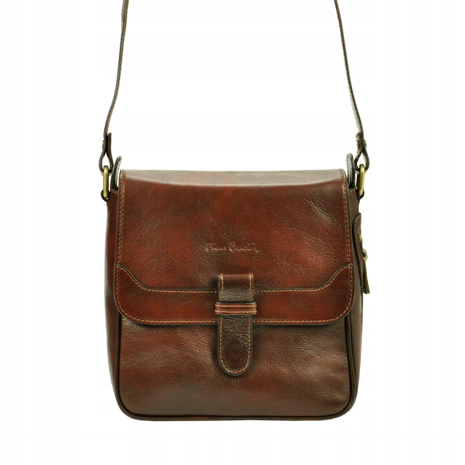 

Pierre Cardin skórzana torebka listonoszka Brązowy