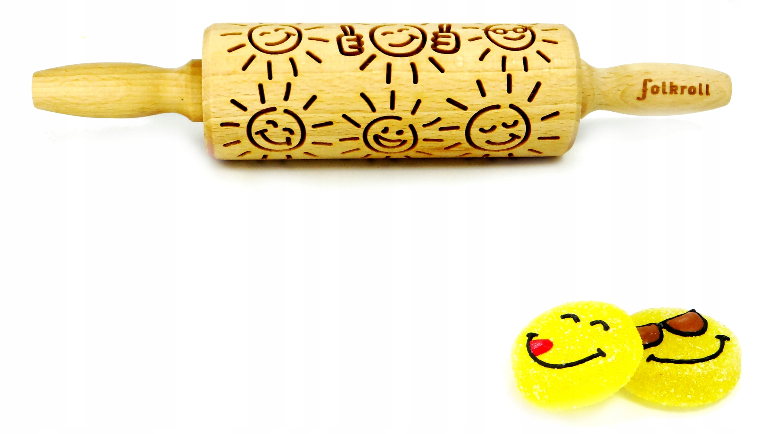 Wałek grawerowany wzór SŁONECZNE UŚMIECHY, junior