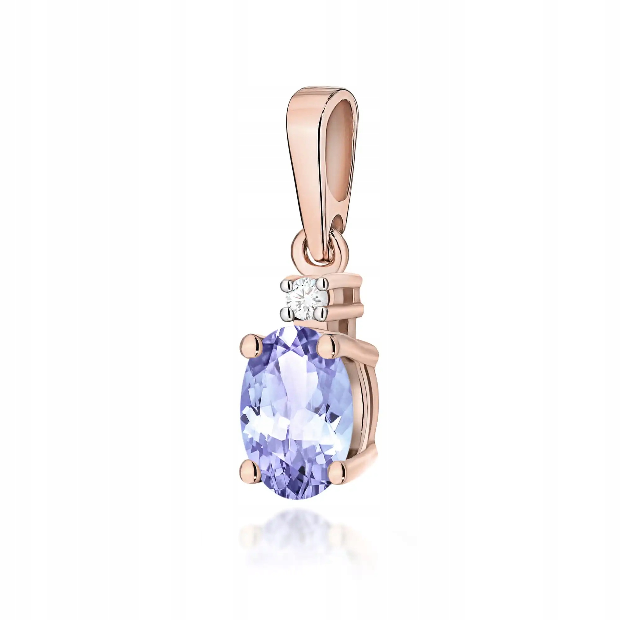 Dámský přívěsek ze zlata 585 s tanzanitem, elegantní, ideální jako dárek 14k