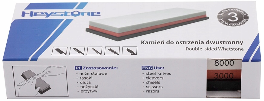 HEYSTONE Kamień Wodny Ostrzałka Osełka 3000/8000 Model H8030