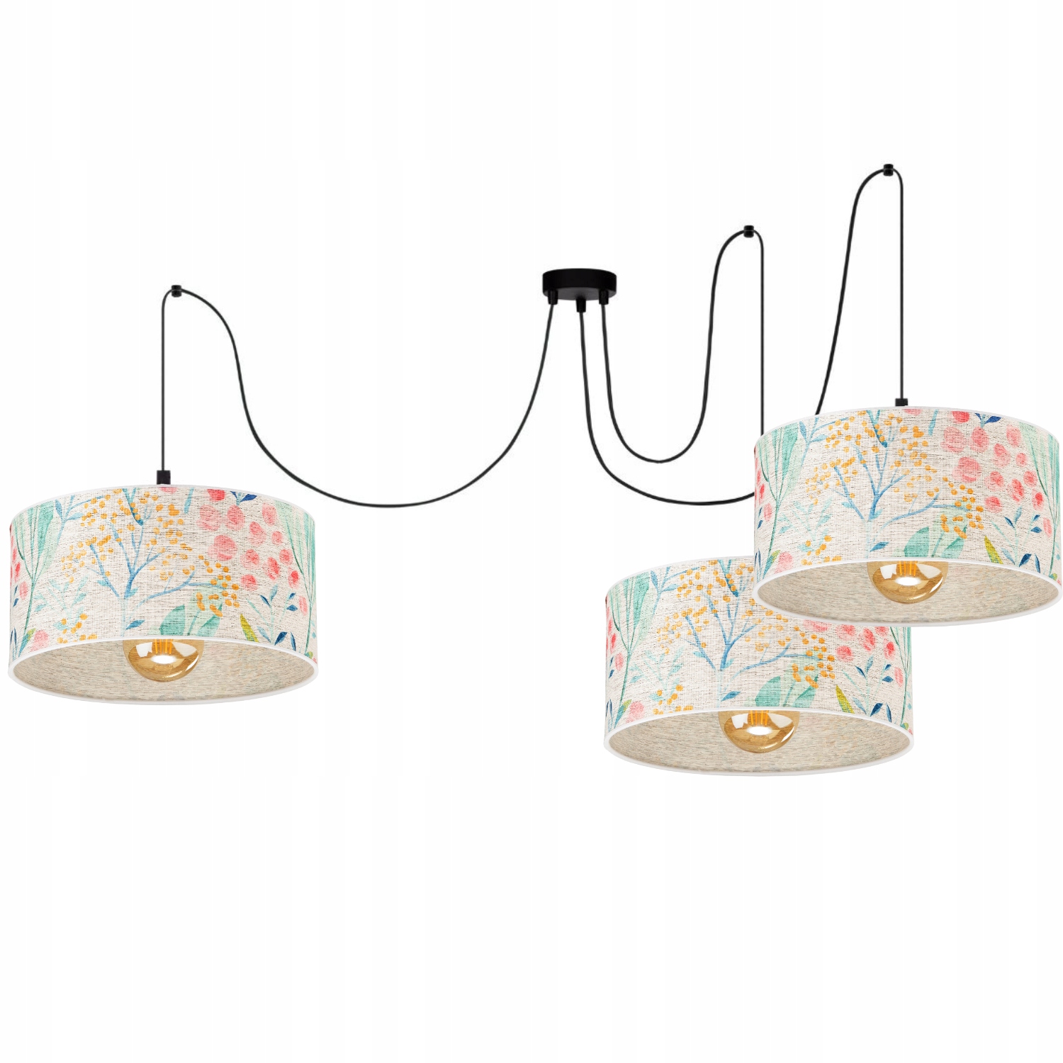 Stropní Závěsná Lampa Spider Led E27 Stínidlo Kašmír Polská 30 CM