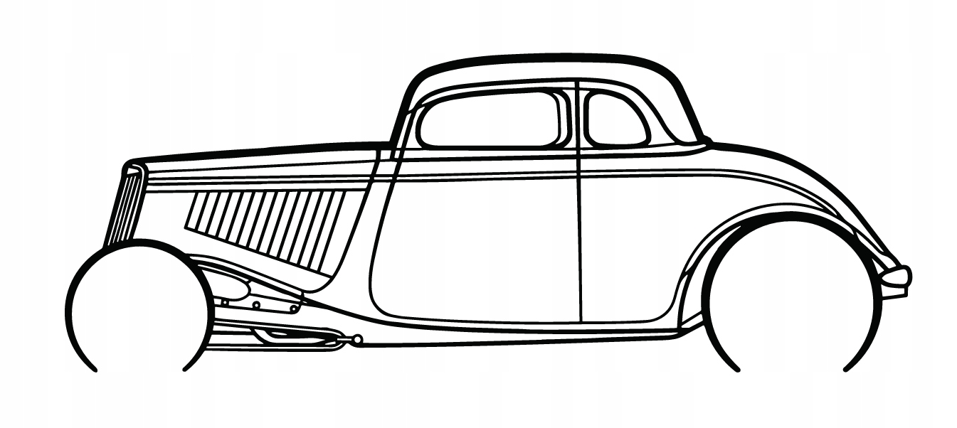 nástěnná dekorace Obraz automobil Ford Highboy 1934