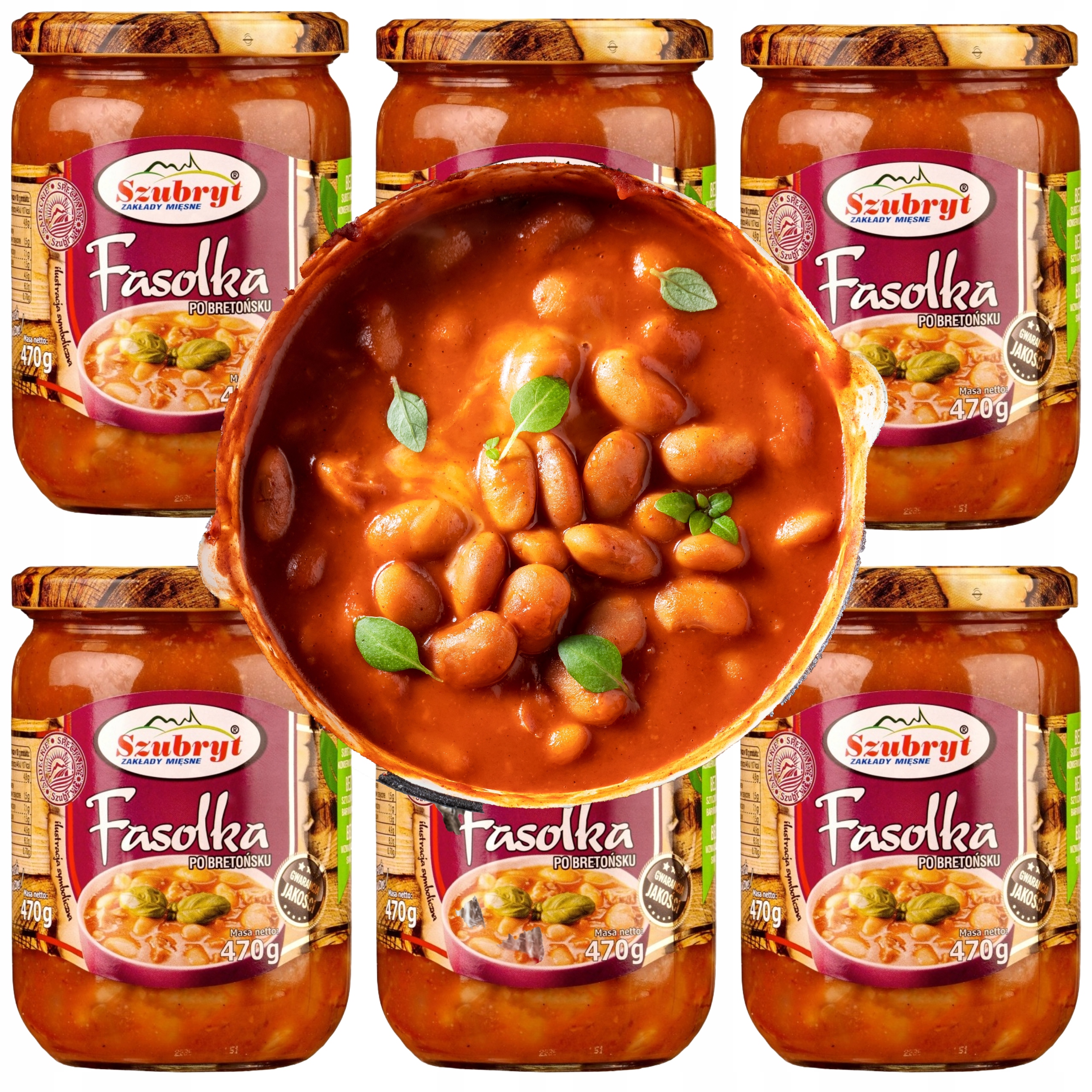6 x Fazole po bretaňsku ve sklenici. Skvělá kvalita! Fazole „Krásný Jeníček“ velká