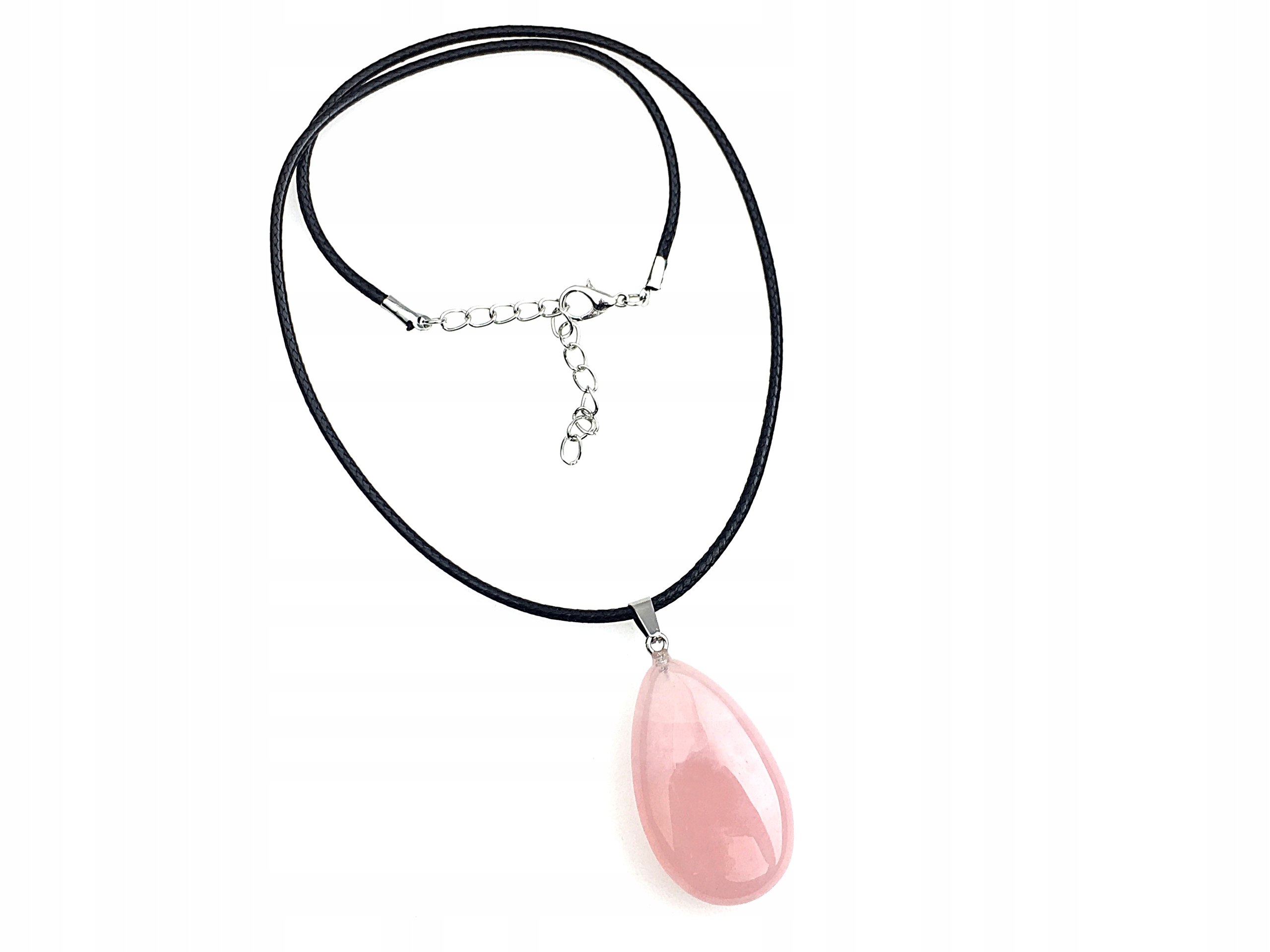 

zawieszka wisiorek kamień kwarc różowy łezka