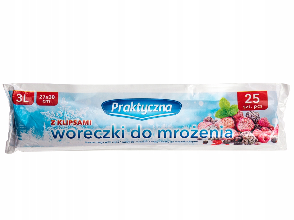 

Woreczki Do Zamrażania Mrożenia 3L 25SZ Z Klipsem