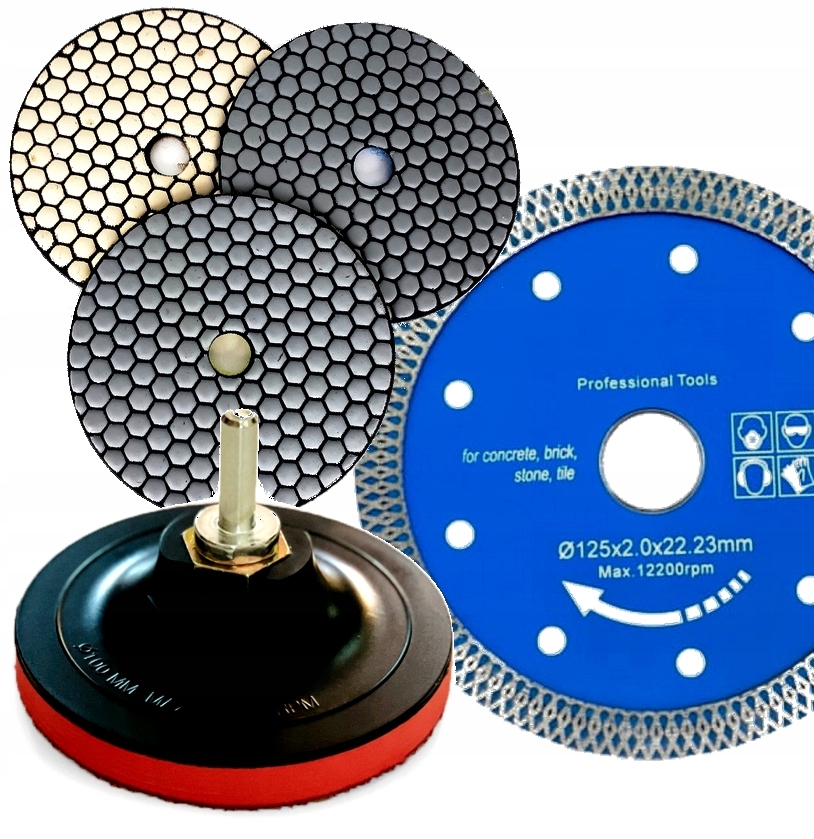 TARCZE ZESTAW DO CIĘCIA I SZLIFOWANIA GRESU PŁYTEK Marka inny