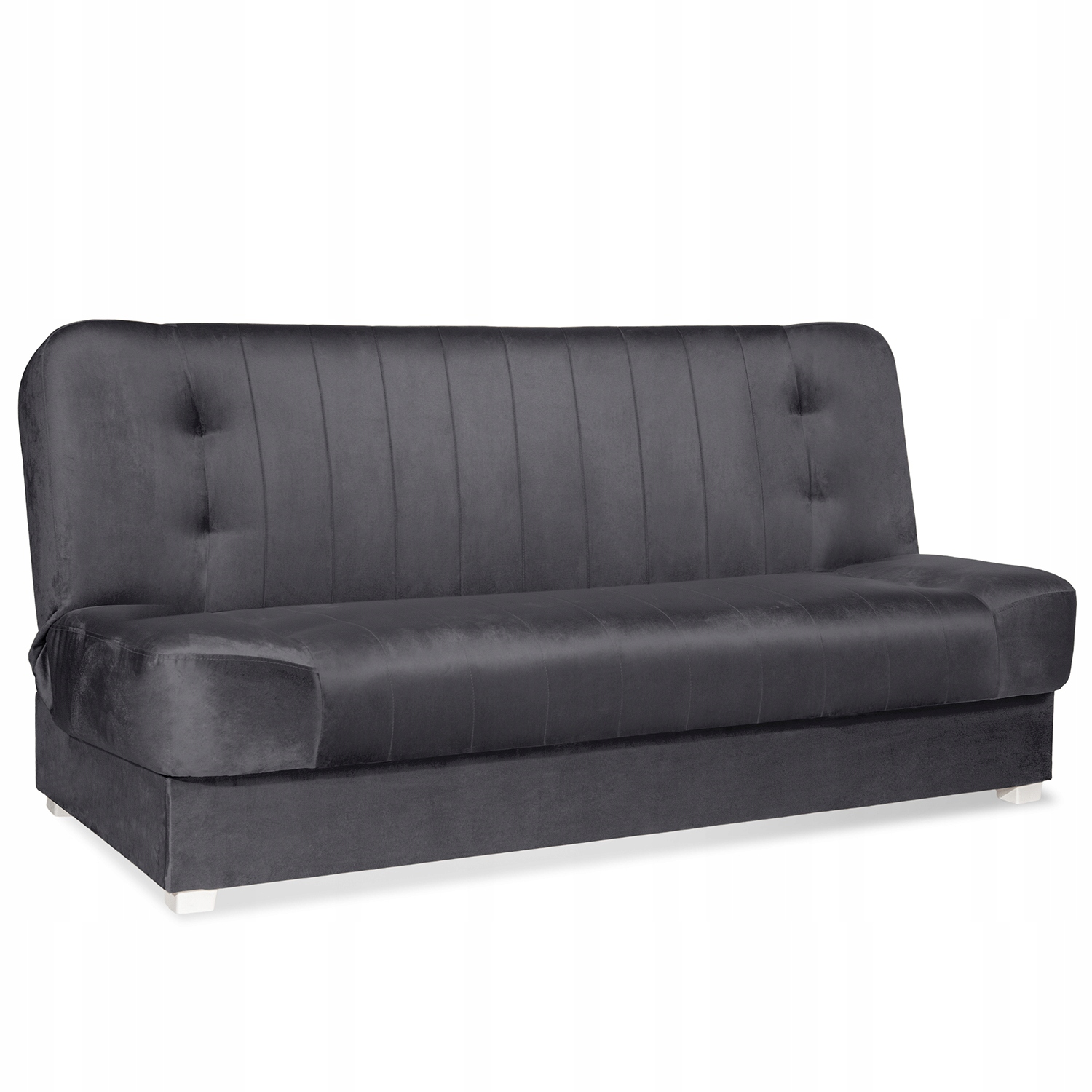 Rozkládací pohovka s funkcí spaní Dvoumístná Velurová Šedá Piano 2