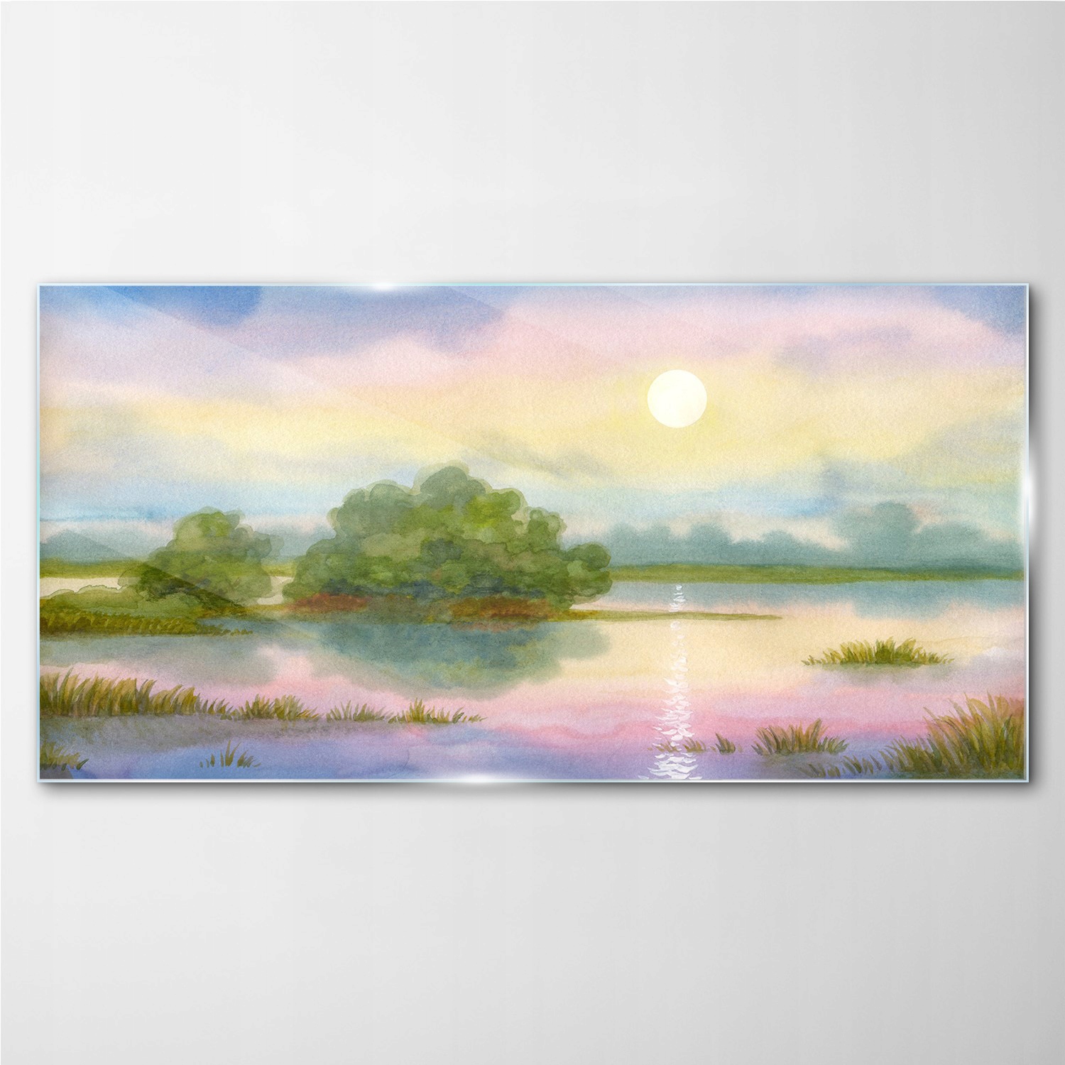 

Szklany obraz Akwarela natura drzewo 100x50 cm