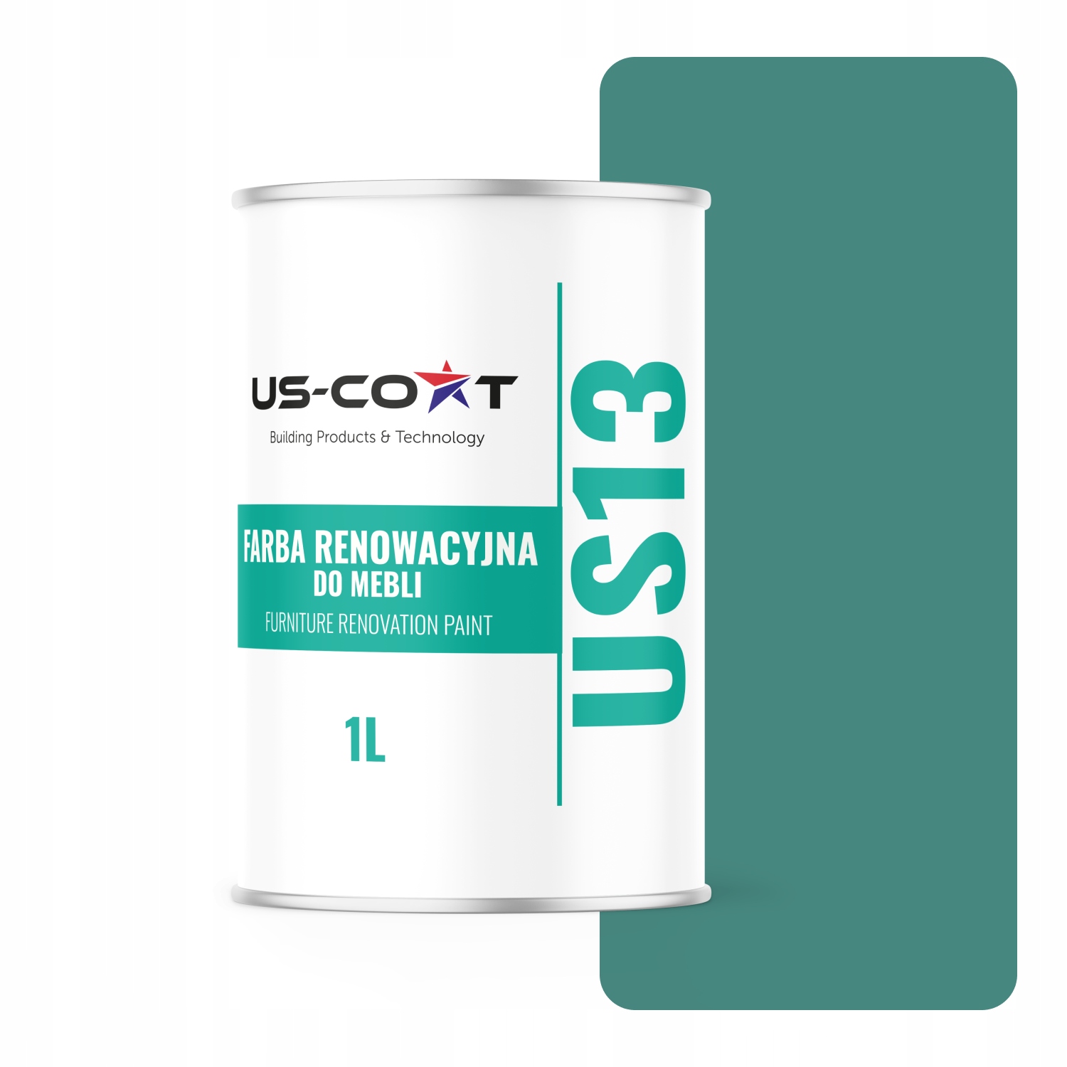 Barva pro renovaci nábytku a čelních skříní 1L Akrylová tyrkysová s mátovým leskem