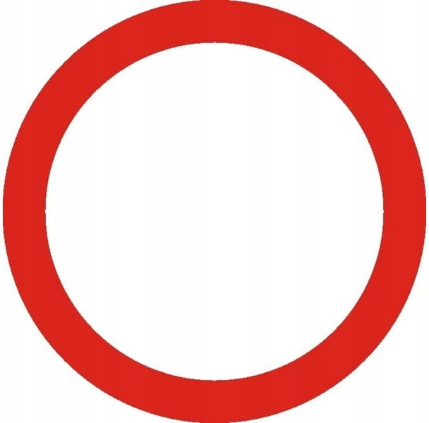 Znak drogowy B-1 zakaz wjazdu 400 I gen