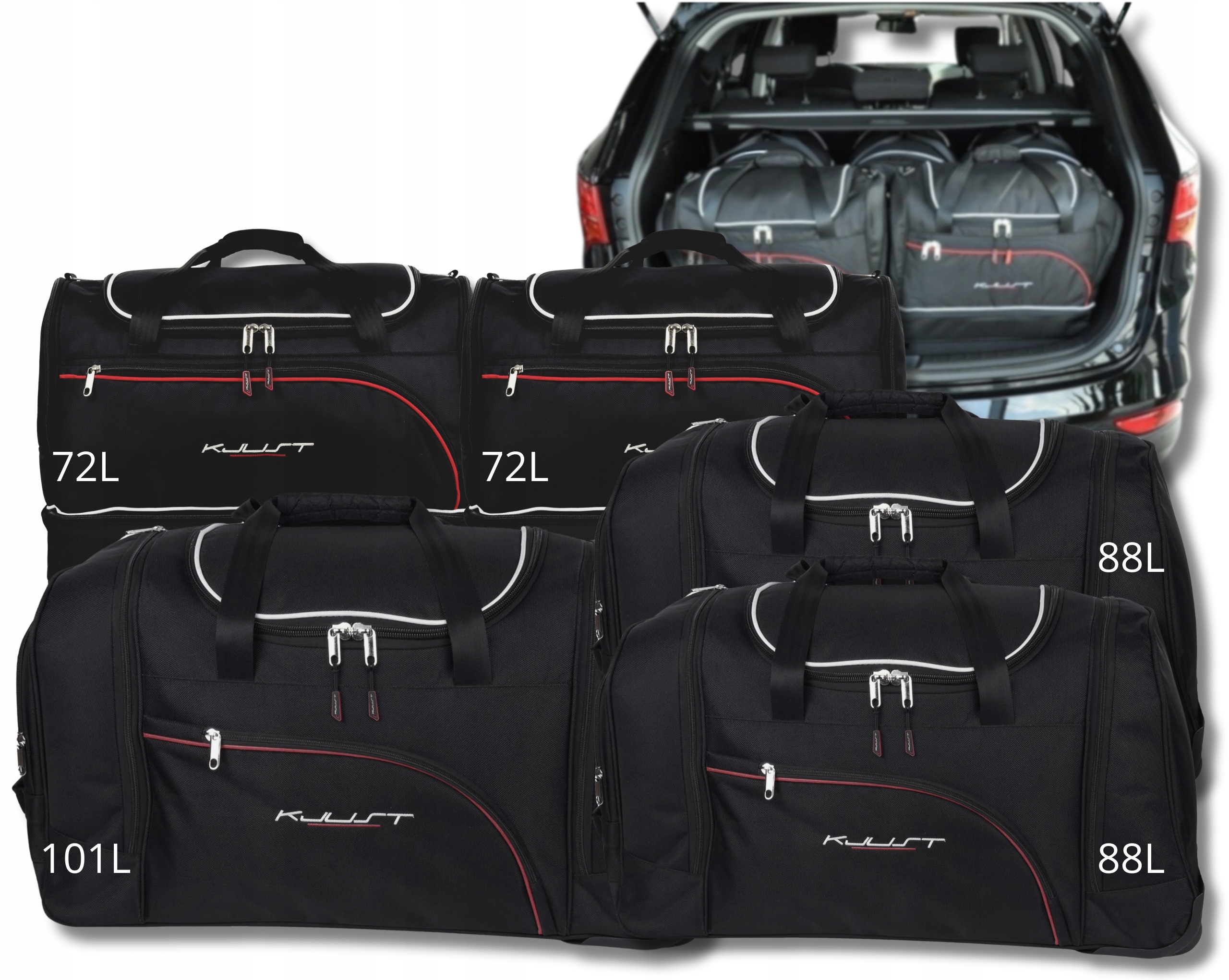 Sada tašiek Kjust do batožinového priestoru Hyundai Santa Fe Suv 2012-2018 5 ks