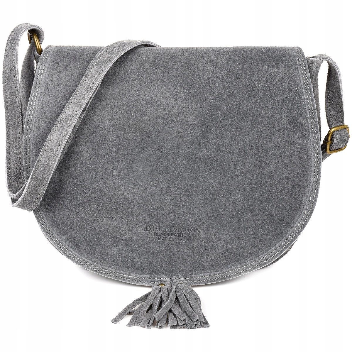 Kožená dámská kabelka podkova kabelka přes rameno dámská italská semišová kůže