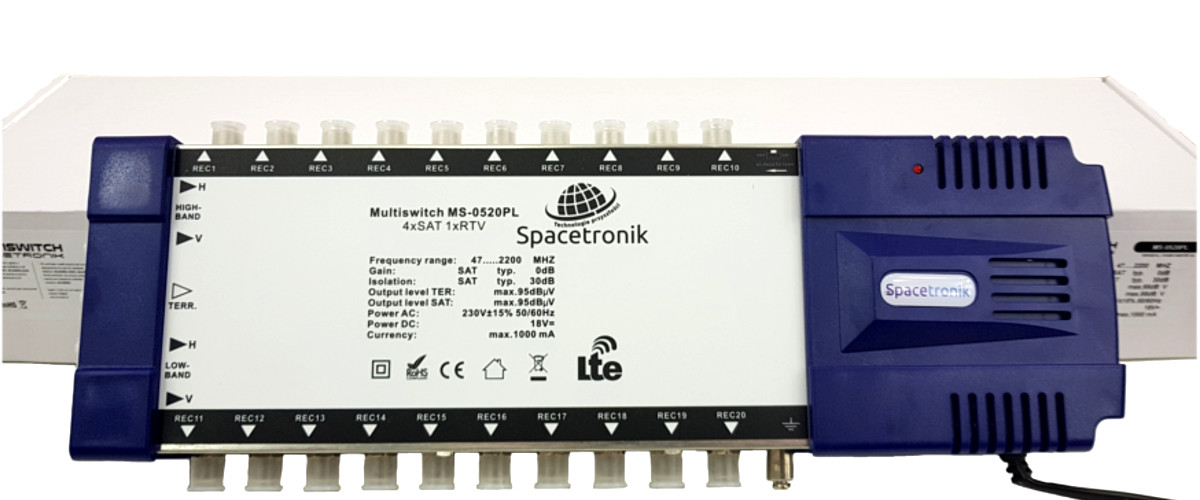 Multiswitch Spacetronik Pro Series MS-0520PL 5/20 Marka Spacetronik