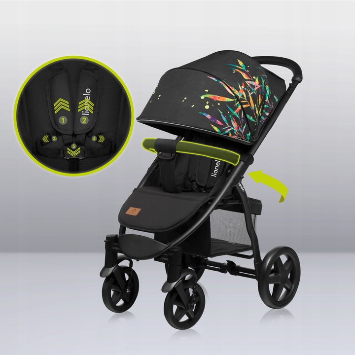 WÓZEK SPACEROWY SKŁADANY LIONELO ANNET DO 22KG DODATKI MOSKITIERA OCIEPLACZ Liczba kół 4