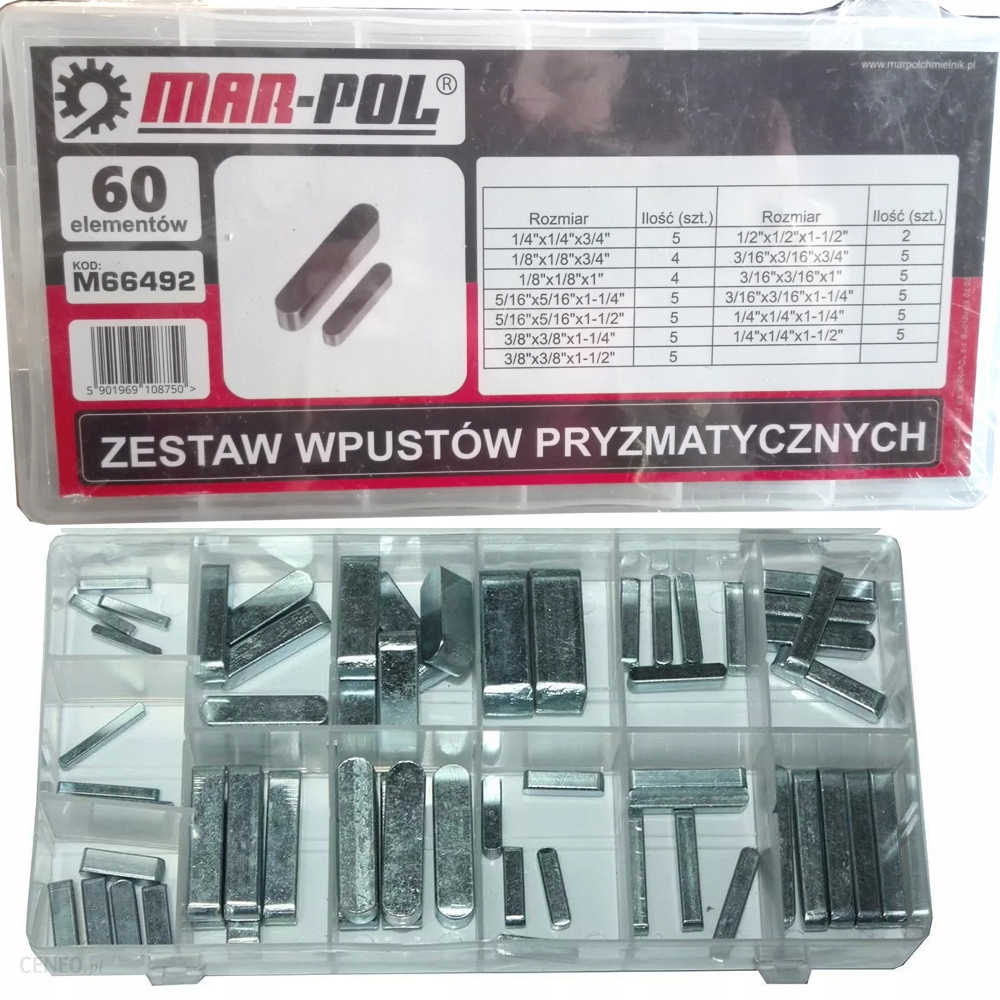 

Zestaw Wpustów Pryzmatycznych 60 M66492