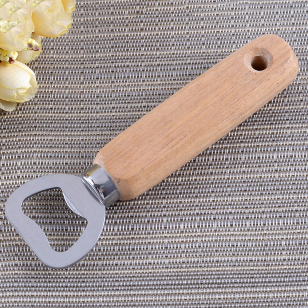 10 SZT. OTWIERACZY DO BUTELEK OTWIERACZ DO PIWA Z DREWNIANYM UCHWYTEM Długość (cm) 15