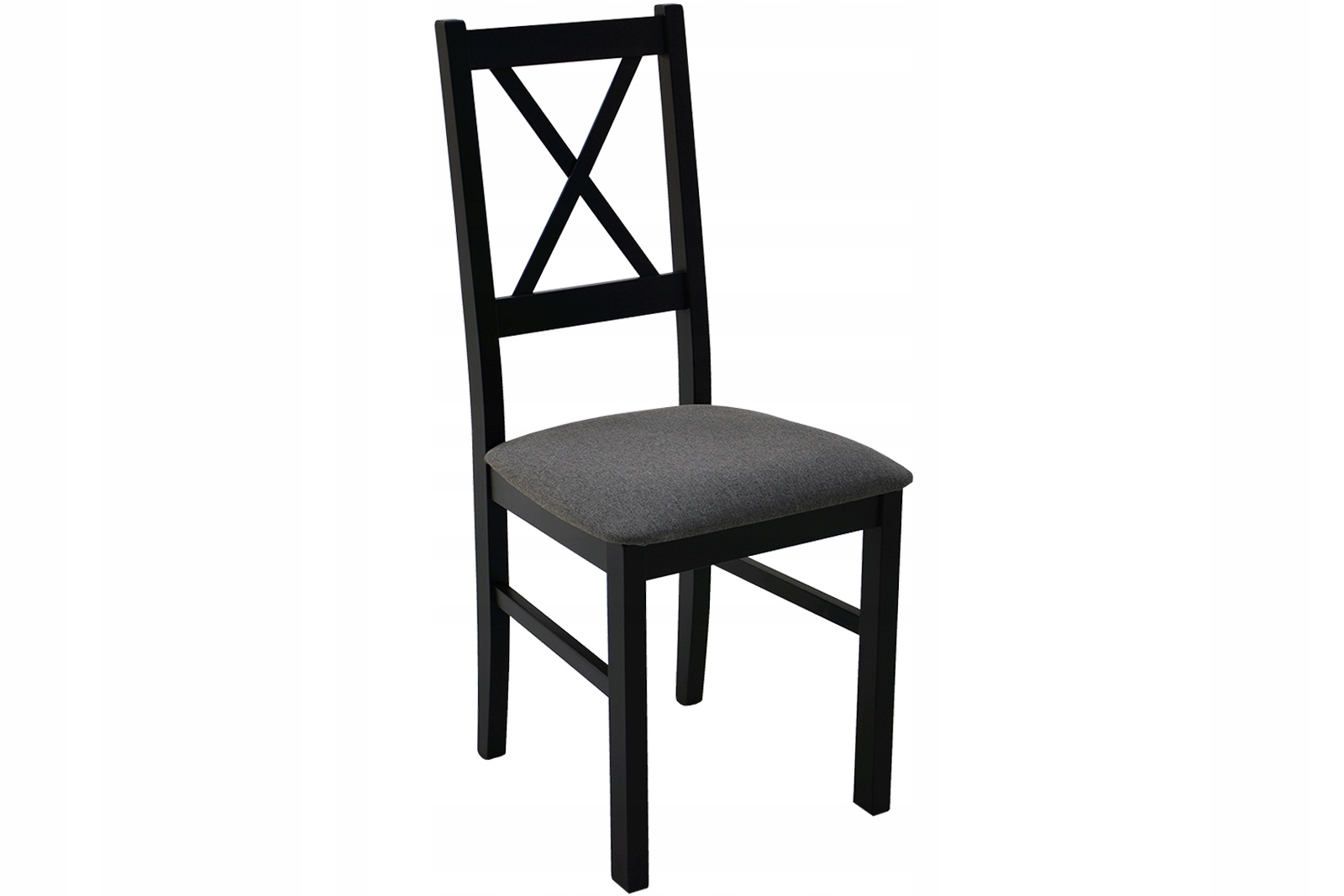 MODNY ZESTAW Stół okrągły z 4 krzesłami CZARNY/DĄB Materiał płyta fornirowana