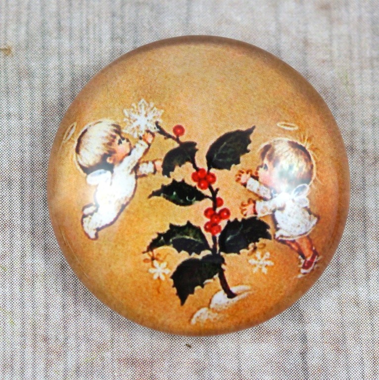 Kaboszon Szklany Aniołki 20 mm.