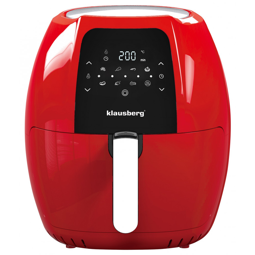 Bezkyslíková fritéza 7,7 l 1800 W červená, KB-7571 Klausberg