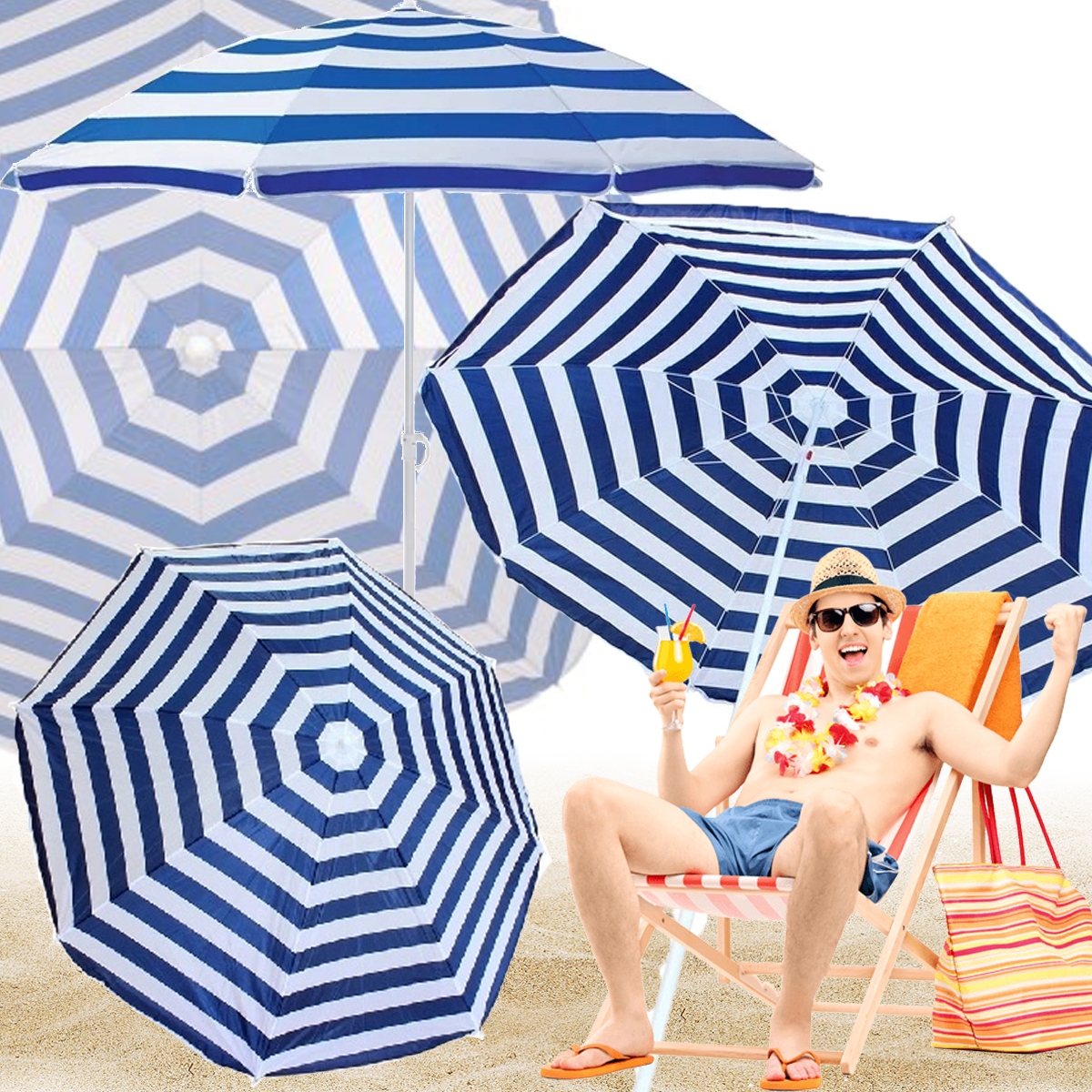 

Parasol Ogrodowy Plażowy Składany Plaża Balkon XXL
