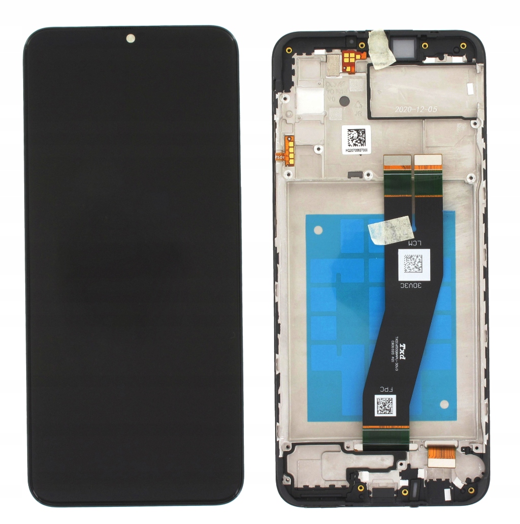 LCD displej Samsung A02s M02s 2020 Černý S Rámečkem
