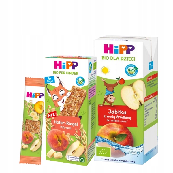 HiPP Batonik owsiany BIO 5szt + woda 200ml