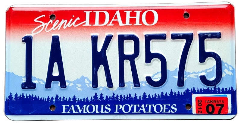 Idaho - tablica z USA dla kolekcjonera