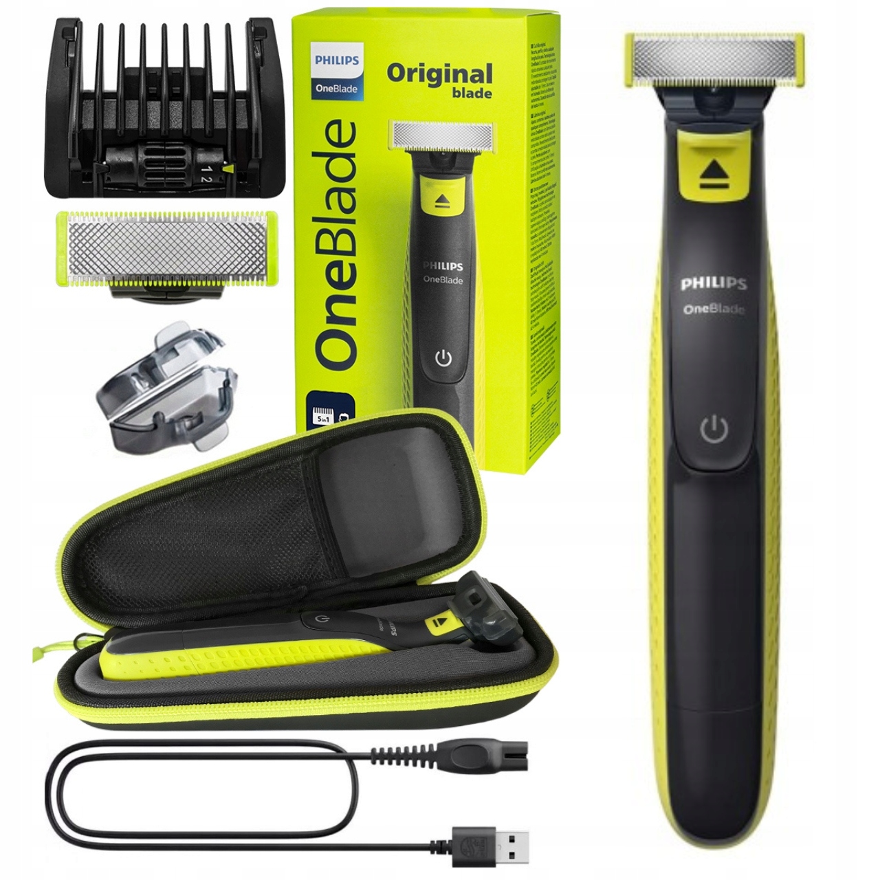 Zestaw Philips One Blade Golarka Trymer Dla Mężczyzn Etui QP272420