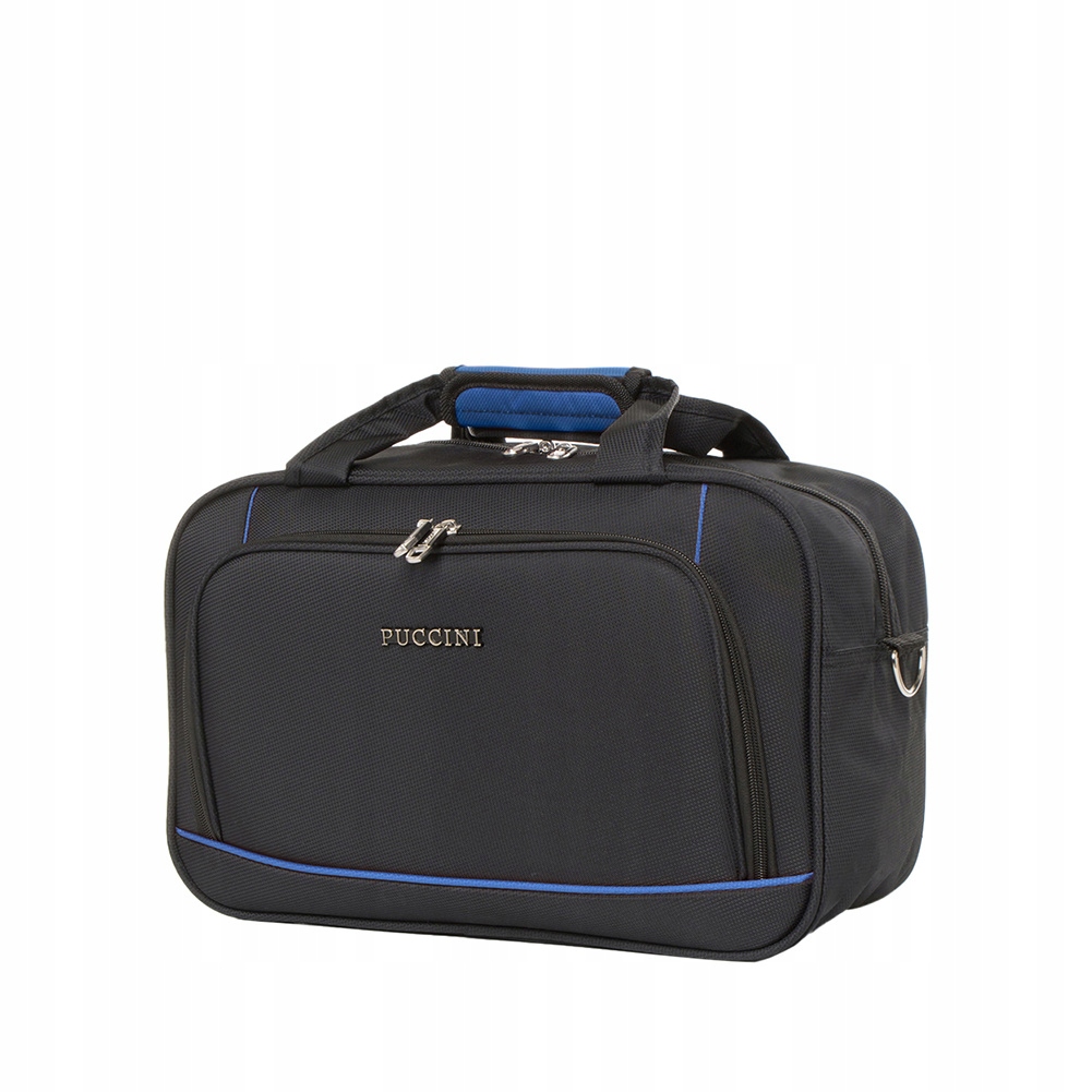 Torba podróżna Puccini BM20510-17 Czarna Z Niebieskim Podręczna