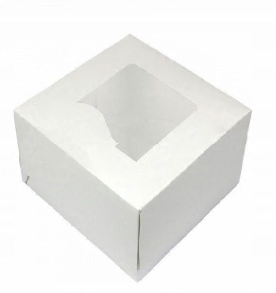 

Pudełko Na Tort Ciasto Okienko Białe 20X20X10CM