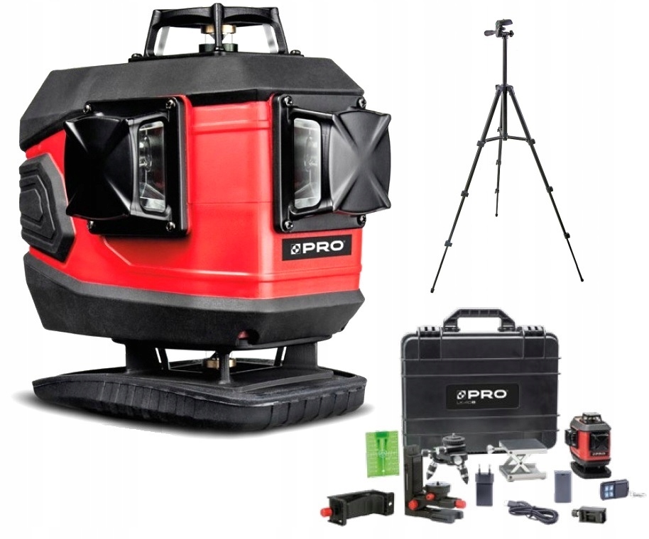Laser Rovinný 4DB Modrý 4D 30 M Stativ