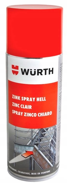 

Wurth Cynk Jasny Lekki Antykorozyjny Spray 400ML