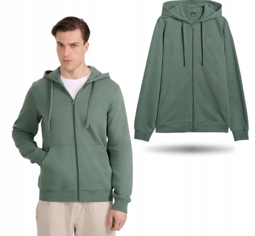 4F Bluza Męska Dresowa Bawełna Z Kapturem Na Co Dzień XL