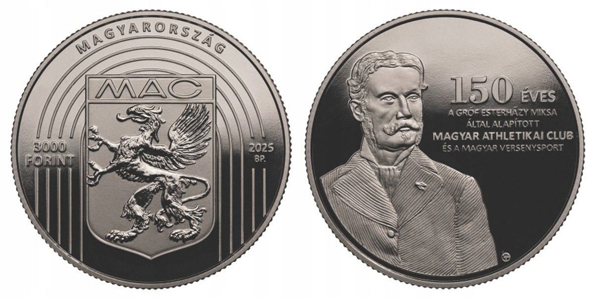 WĘGRY 3000 Forint 2025, 150 lat Magyar Atlétikai Club