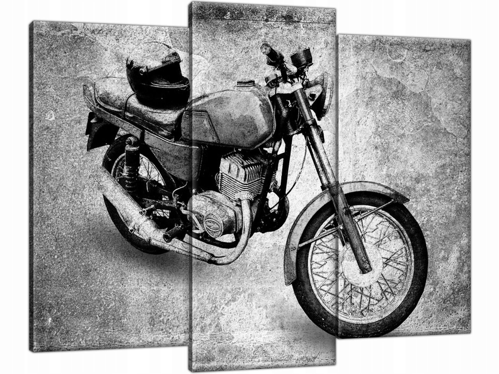 

Motocykl motor 90x70 Obraz Tryptyk dla chłopaka
